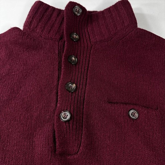 Oobe Brand 161 King St Whitmarsh Merino Wool Sweater Mens Italy Placket Pullover - Picture 14 of 16